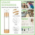 thumbnail image 6 of 3PCS 50ml/1.7oz Empty Plastic Vacuum Pump Bottles Airless Vacuum Pump Press Bottles Lotion Dispenser with Bamboo Lid Bottom for Travel Makeup Cream Essential Oils Liquid, 6 of 6