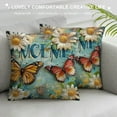 thumbnail image 3 of ONETECH Welcome Throw Pillow Covers Decorative&nbsp;Daisy Butterfly Animal Flower Farmhouse Pillows Covers   Watercolor Outdoor Pillowcase for Home Sofa Cushion Cover, 3 of 5