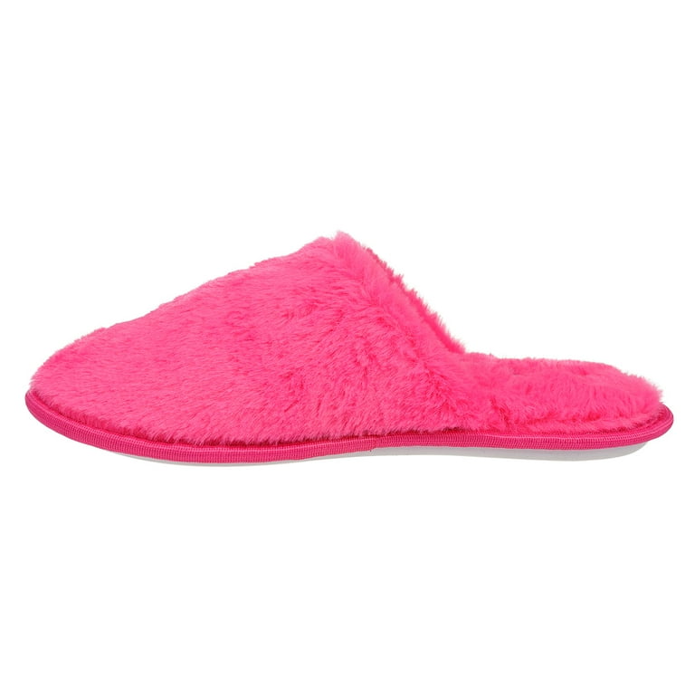 Shelovet Fuchsia Women's Fur Slippers Pink