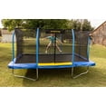 thumbnail image 2 of JumpKing Rectangular 10' x 15' Trampoline, with Enclosure, Blue/Yellow, 2 of 7
