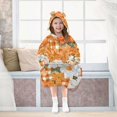 thumbnail image 7 of FORMRS Wearable Blanket Hoodie with Sleeves for Kids Cozy Flannel Sweatshirt, Sunny Floral, 7 of 7