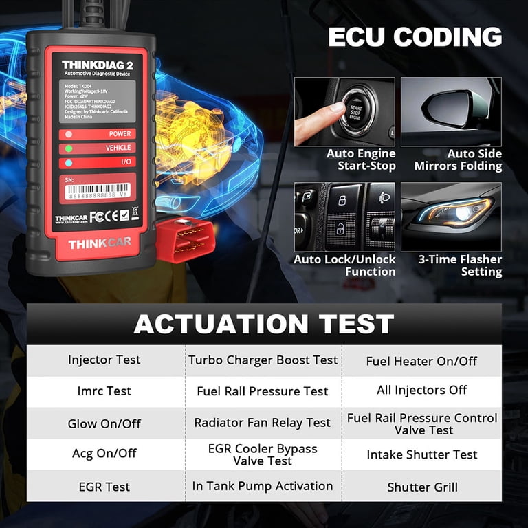 THINKCAR, Thinkdiag 2 Obd Scanner, Bluetooth, Full System
