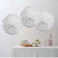 thumbnail image 3 of BalsaCircle 6 Pieces White 10" Paper Pom Poms Balls Bridal Event Birthday Party Decorations, 3 of 5