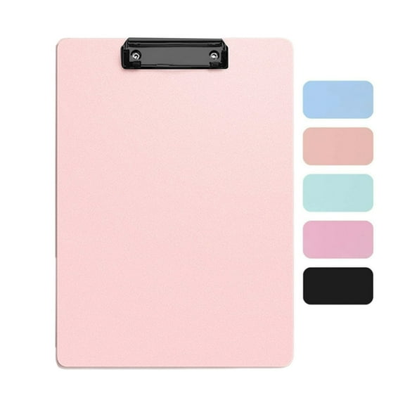 Bxaolu Plastic Clipboard, Holds 8.5 x 11 Sheets, 1 Pack Clipboards Folder for Office Supplies, Pink