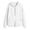 White, variant on lnmuld Girls Solid Zip Up Hoodie Oversized Jacket Long Sleeve Casual Outerwear with Pockets Size:14-15 Years
