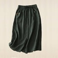 thumbnail image 2 of ZQUUVOU Bohemian Linen Midi Skirt for Women High Loose Solid Color Flowy A Line Skirt Casual Holiday Long Skirt Green, 2 of 4