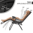 thumbnail image 3 of Magshion Patio Zero Gravity Lounge Chairs, Outdoor Folding Beach Recliners with Headrest and Foot, Black, 3 of 11