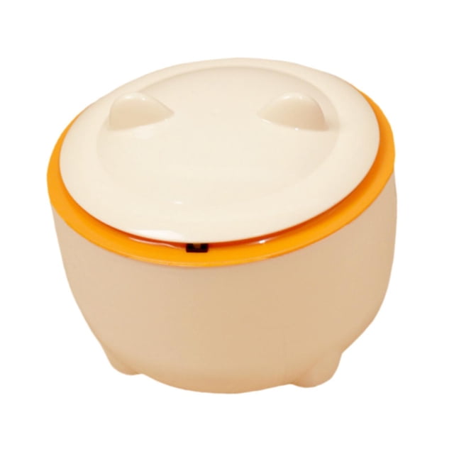 Luzkey Desktop Trash Can Waste Bin Mini Novelty Garbage Container Reusable Garbage Basket Garbage Can for Coffee Table Tabletop Home Orange