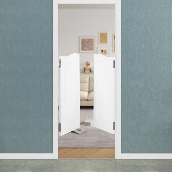 2 Doors 1Pair* Swinging Doors Modern White Swinging Door, Partition Door, Porch Entrance Swinging Door