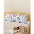thumbnail image 5 of Blue Red Coral Body Pillow Cover 20 x 60 Inch Decorative Pillow Cover Coastal Shell Starfish Ocean Lumbar Pillowcase Seasonal Rectangle Cushion Case for Couch Sofa Bed Living Room, 5 of 7