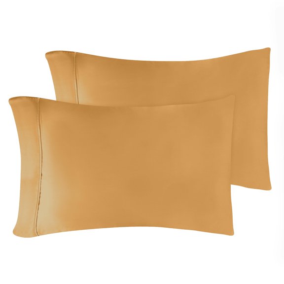 Superior Egyptian Cotton 300 Thread Count Pillowcases, Set of 2, King, Gold