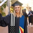 thumbnail image 3 of Seychelles Mix United States Black American Flag Graduation Stole Shawl Sash Scraf Gift For Abroad Student International Study, 3 of 6