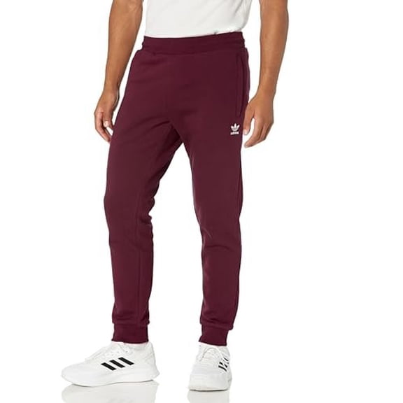 adidas Originals mens Trefoil Essentials Pants Maroon Small