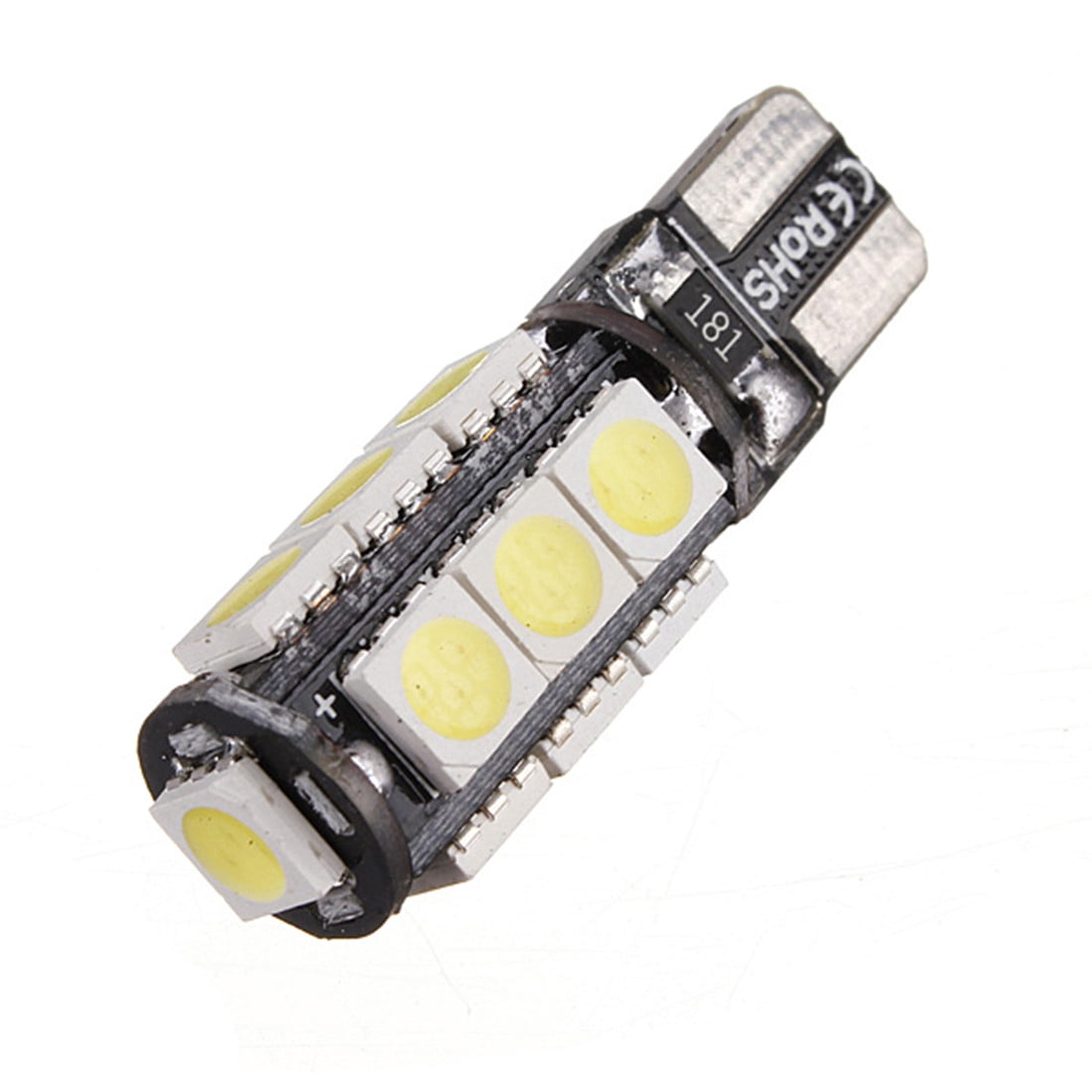 10-Pack CANBUS Error Free LED Bulbs - 194 T10 W5W Red Super Bright Interior Lights