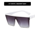 thumbnail image 1 of Gafas de sol cuadradas extragrandes sin montura para hombre y mujer, 1 of 5