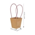 thumbnail image 3 of Bolsa de flores portátil, bolsa de regalo práctica de papel impermeable, bolso de flores Kraft, 10 Uds., 3 of 6