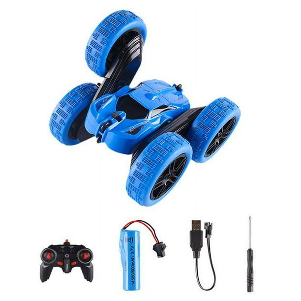 Coche acrobático RC 4x4 de alta velocidad todoterreno para niños y niñas Azul