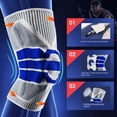 thumbnail image 1 of Rodilleras deportivas para exteriores, para correr, de punto, presurizadas, transpirables, para montar a caballo, de silicona, 1 of 5