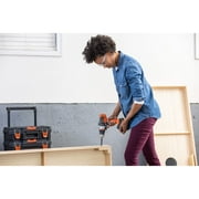 مثقاب لاسلكي Black+decker 20v، مجموعة أدوات كهربائية مكونة من 6 قطع، بطارية وشاحن متضمنان (bdcdmt1206kitc)