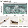 thumbnail image 6 of Dandelion Wall Art Bathroom Decor Teal and White Painting Canvas 3 Piece Rustic Flower Artwork for Kitchen Living Room Wall Decor Framed Ready to Hang, 6 of 6