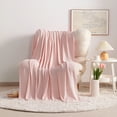 thumbnail image 2 of Organictune Bamboo Fiber Cooling Blanket for Hot Sleepers, Breathable and LightWeight Throw for Bed, 60" x 80", Light Pink, 2 of 5