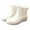 White, variant on Wedge Heel Rubber Rain Boots for Women Waterproof Ankle Chelsea Boots Non Slip Lightweight Water Shoes