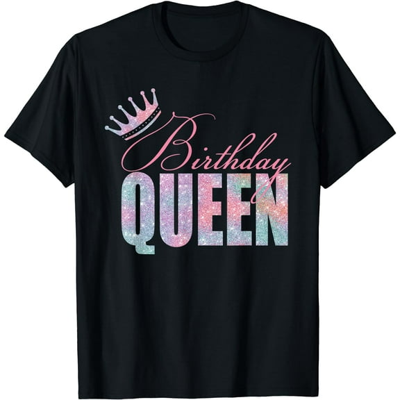Birthday Queen - Daughter Or Mom´s Birthday Party T-Shirt Black Small