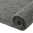thumbnail image 4 of Better Trends Bath Rugs 4 Piece Set 100% Cotton Bathroom Rug Soft, Water Absorbent, Reversible, Machine Washable for Bathroom Decor Toilet Base Contour And, Bath Mat Gray Lux Collection, 4 of 4