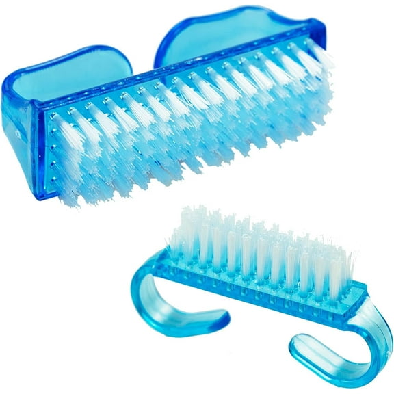 2 Pcs Nail Clean Brush, Large and Small Handle Nail Brush Scrubbing Brush Cleaning Brush Acrylic Nail Brush