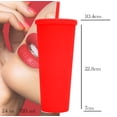 thumbnail image 2 of Vaso Brandtrendy Texturizado 710 ML plástico libre de BPA con tapa y popote, 2 of 3