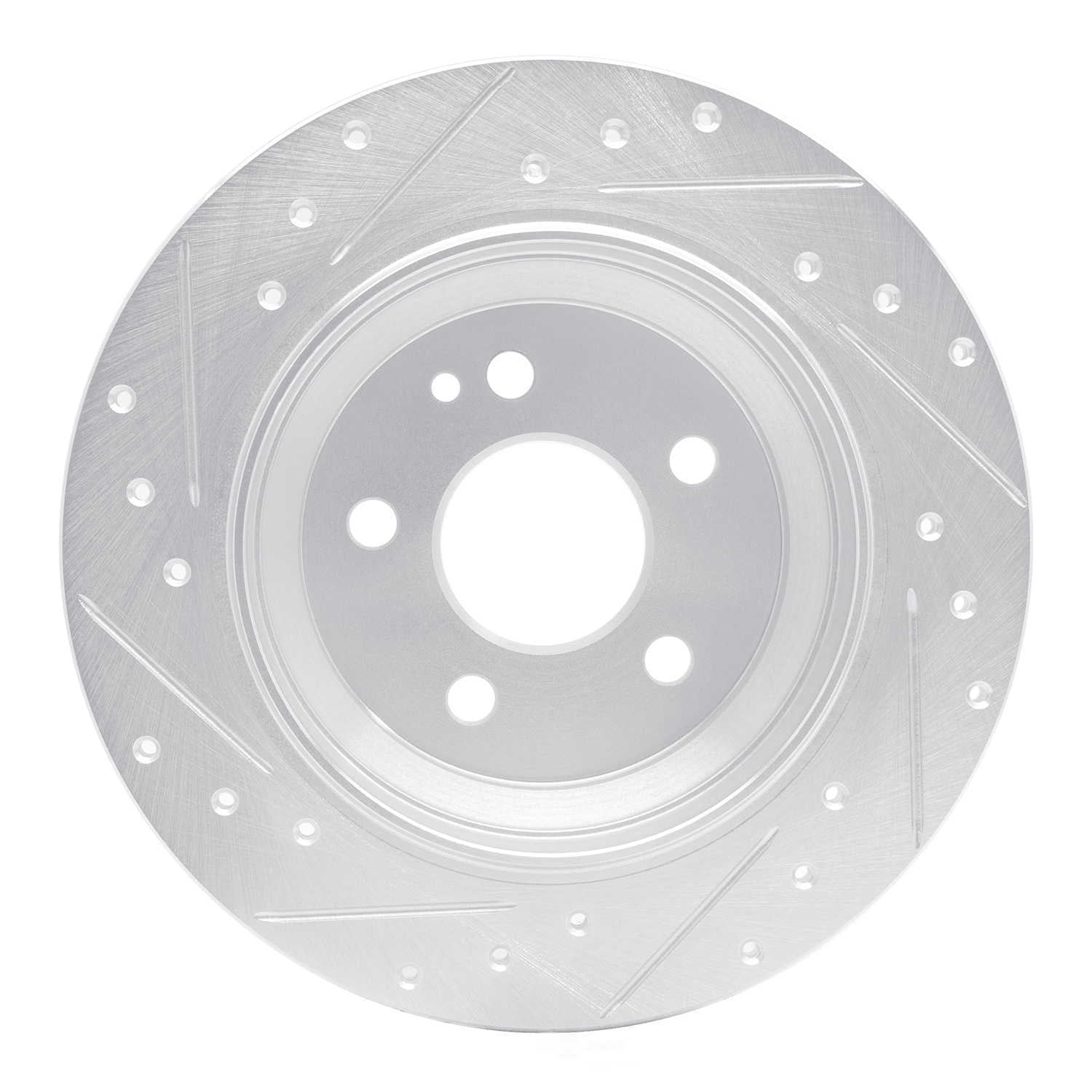 Dynamic Friction Company 631-63161R DFC Brake Rotor - Drilled And Slotted - Silver