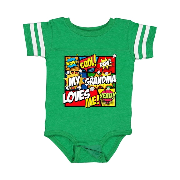 Inktastic My Grandma Loves Me Superhero Boys or Girls Baby Bodysuit