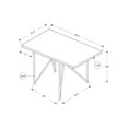 thumbnail image 2 of Monarch Specialties Dining Table, 48" Rectangular, Small, Kitchen, Dining Room, Metal, Laminate, Brown, Chrome, Contemporary, Modern, 2 of 3