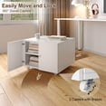 thumbnail image 4 of Metal Lateral Filing Cabinet, Printer Stand with Storage, Under Desk Filing Cabinet with Paper Storage Shelf, File Cabinet with Lock, Printer Holder with Wheels for Home Office, 4 of 9