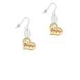 thumbnail image 2 of Delight Jewelry Goldtone Large Daughter Heart with Crystal - Silvertone Leaf French Earrings, 2 of 5