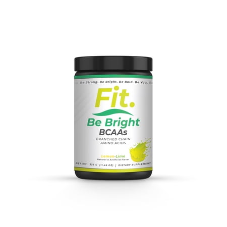 Fit. Be Bright BCAA Supplement | 5g Essential BCAA Blend | Supports Muscle Building | Speeds up Recovery | Lemon-Lime | 50 Servings