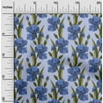 thumbnail image 2 of oneOone Cotton Silk Medium Blue Fabric Floral Sewing Fabric By The Yard Printed Diy Clothing Sewing Supplies 42 Inch Wide, 2 of 5