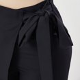 thumbnail image 3 of SNKSDGM Women's Plus Pants for Women Linen Pants for Women Petite Short Women's Workplace Dress Pants Casual Texture Wide Leg Belt Temperament Pants, 3 of 6