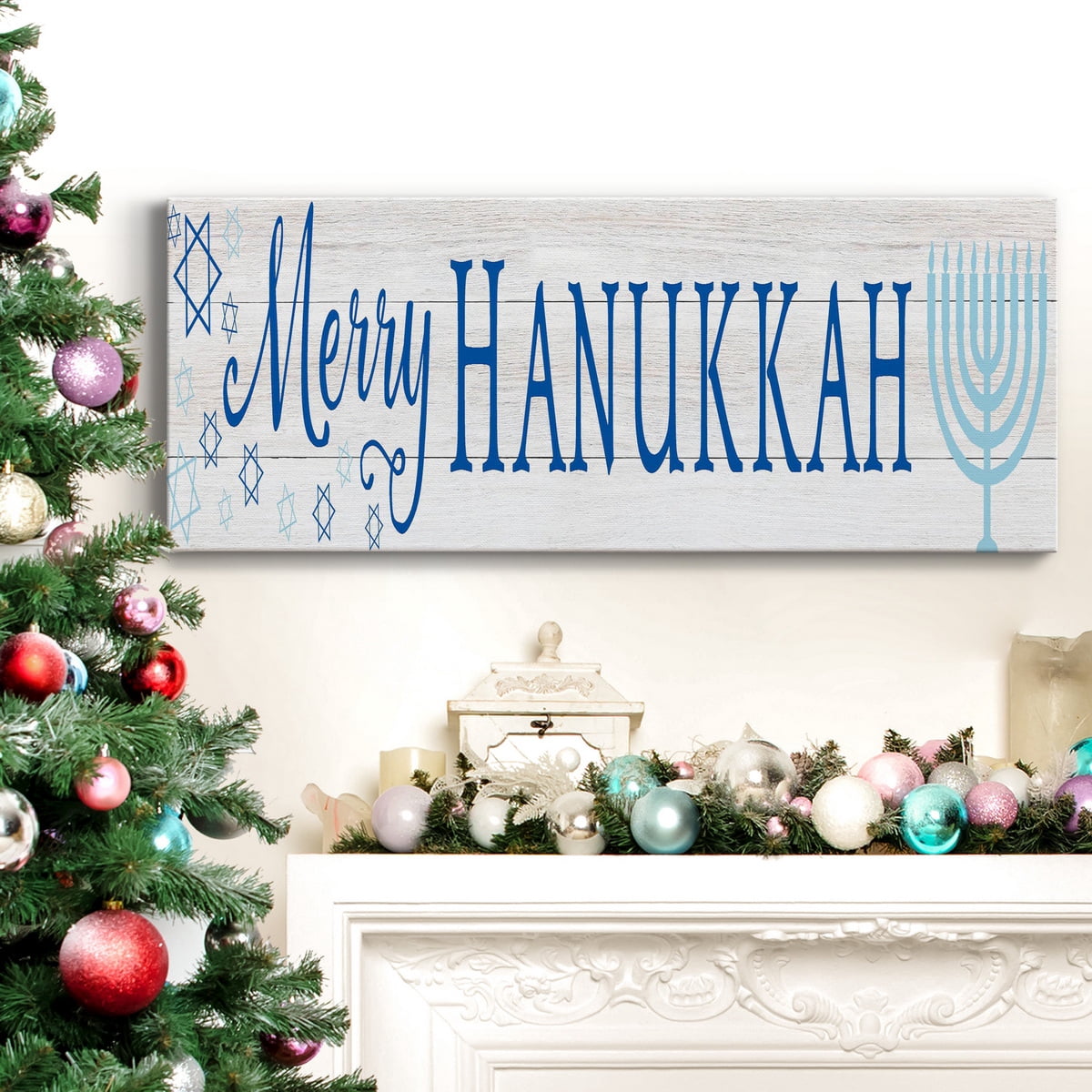 Happy Hanukkah II Premium Gallery Wrapped Canvas - Ready to Hang