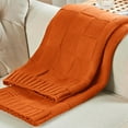 thumbnail image 7 of Xuniizn Soft Blankets, Throw Blanket for Couch, Flannel Sherpa Blanket Fleece Blanket for Adults, Cozy, Plush, Thicken, Reversible, Machine Washable, Orange, 7 of 7