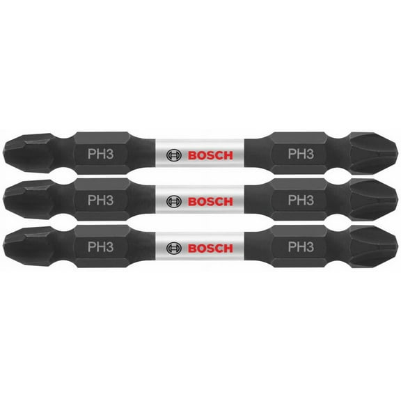 Bosch Genuine 3 pc. Impact Tough 2.5" Phillips #3 Double-Ended Bits - ITDEPH32503