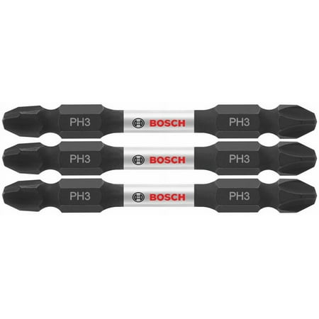 UPC: 0000346484021 | Bosch Genuine 3 pc. Impact Tough 2.5  Phillips #3 Double-Ended Bits – ITDEPH32503