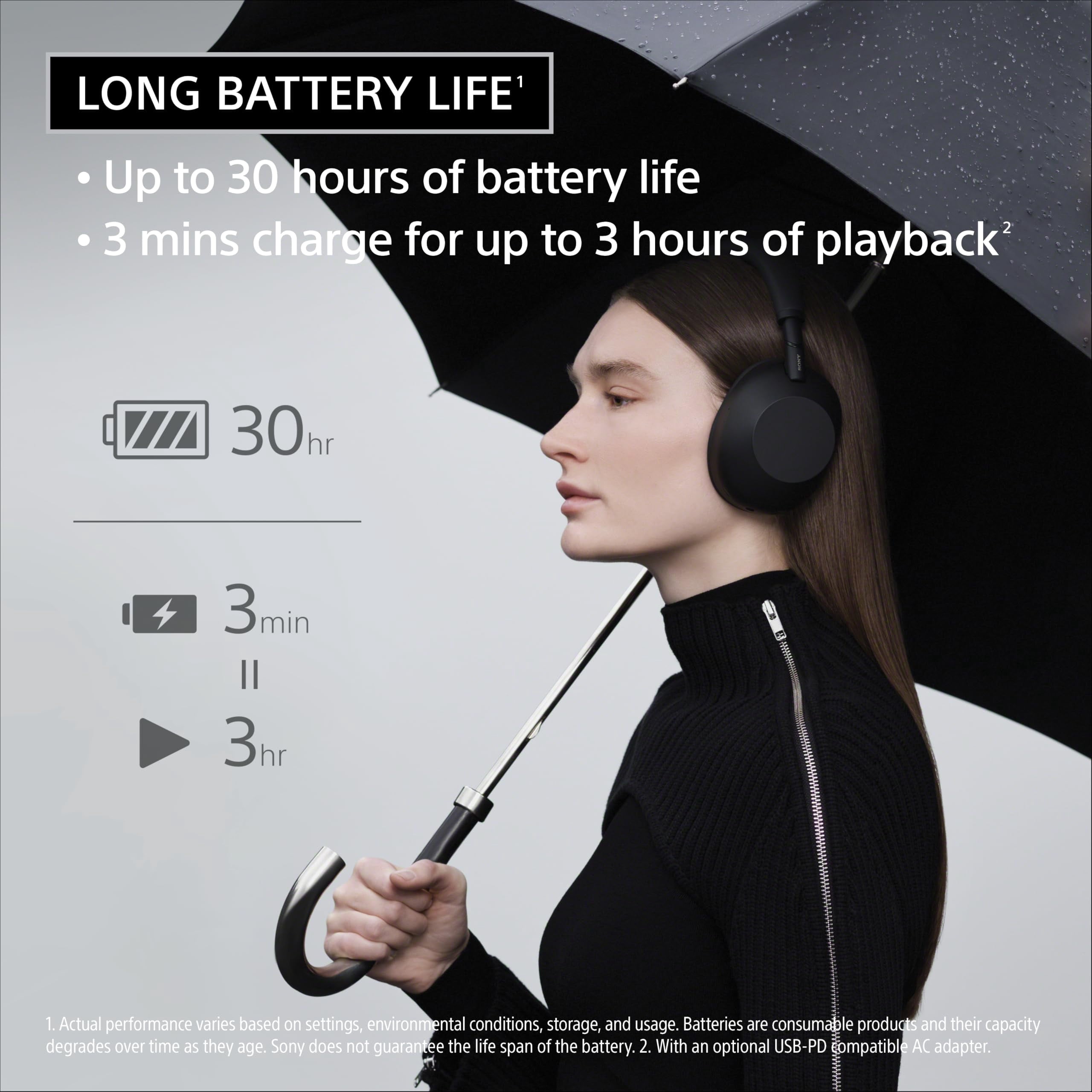 Restored Sony WH-1000XM6 The Best Wireless Noise Canceling Headphones - Black (Refurbished)
