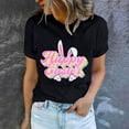 thumbnail image 2 of Bowake Easter T-Shirts pour Femmes Manches Courtes Col Rond T-Shirts Easter Joyeux T-Shirts Graphiques Mignons Hauts d'Été Décontractés, 2 of 7