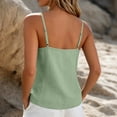 thumbnail image 5 of cocolona Womens Summer Camisole Linen Tank Tops V Neck Sleeveless Button Shirts Trendy Casual Adjustable Strap Solid Color Blouses, 5 of 6