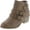Tan, variant on Eury-4 Women's Fashion Round Toe Buckles Zipper Low Heel Ankle Booties Shoes