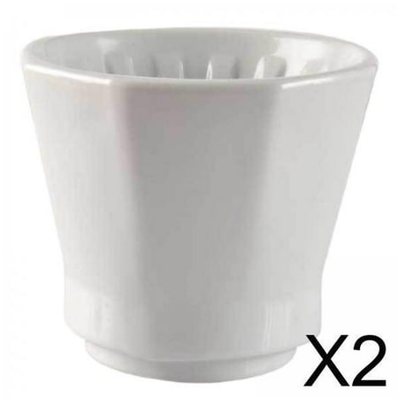 

2x Porcelain Coffee Filter Cup Removable Dripping Cone Shaped Reusable Dripper Filtering Mug for Coffee Maker Accessories kitchen and office