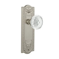 Nostalgic Warehouse Meacme_Sd_Nk Vintage Crystal Meadows Single Dummy Door Knob - Nickel
