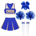 thumbnail image 3 of Tenues de Cheerleading pour Filles, Uniformes de Danse d'Halloween, Crop Top Sans Manches avec Jupe Plissée, 3 of 7