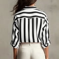 thumbnail image 6 of Horkkom Striped Shirt Women Long Sleeve Button Down Shirts Casual Loose Work Dress Shirts XXL, 6 of 7